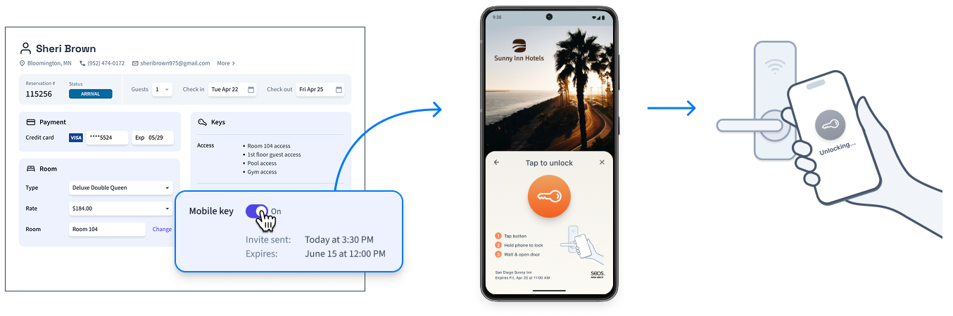 Create your own mobile app to present mobile keys to hotel guests.