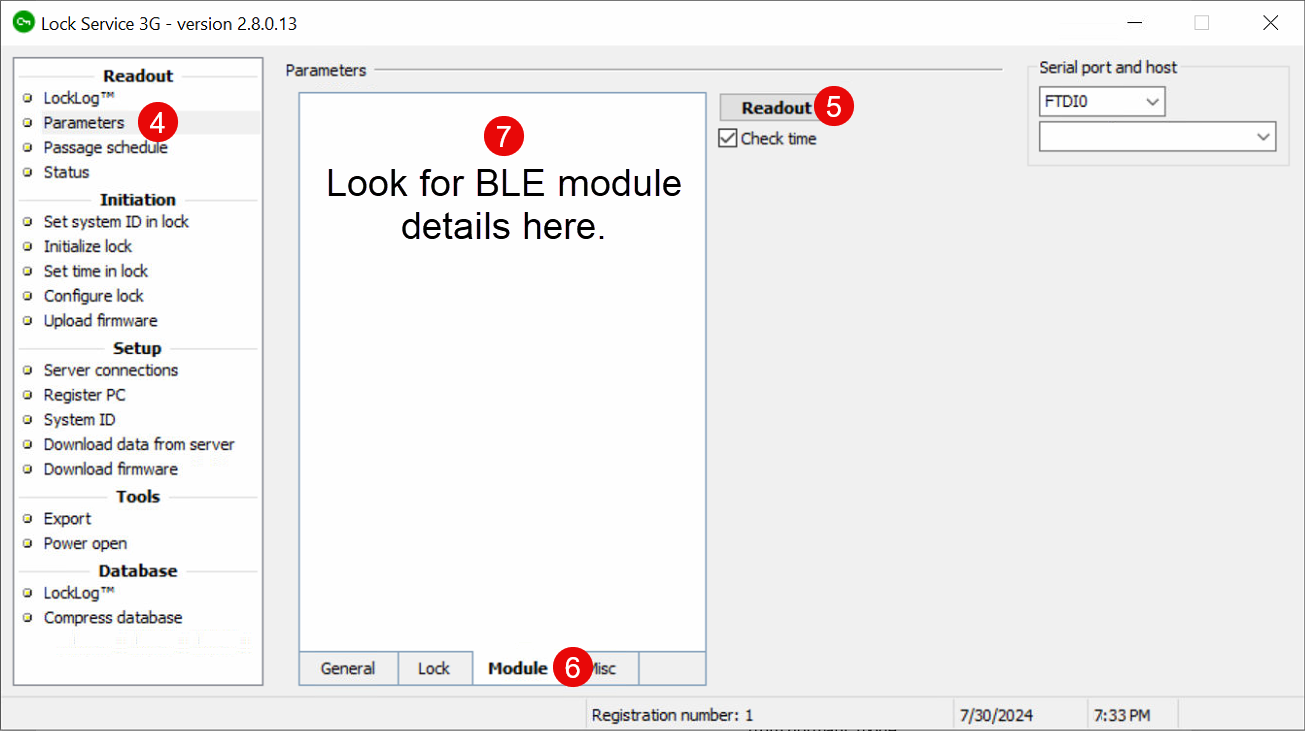 Confirm that each lock has an installed BLE module.