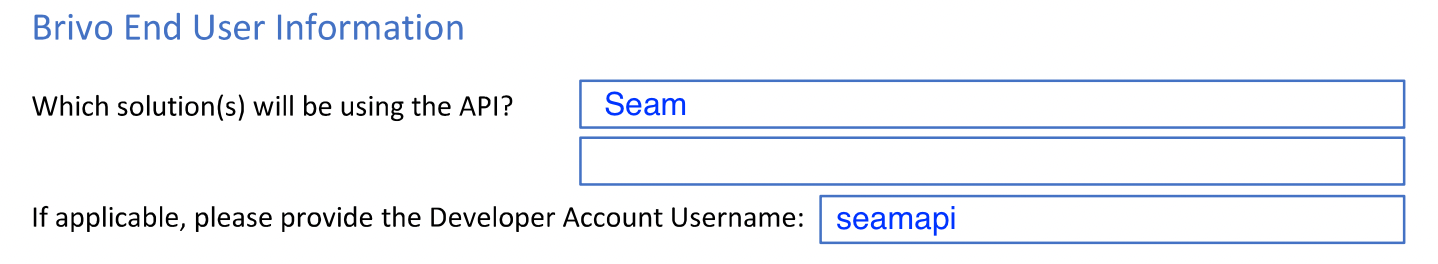 Brivo API Service Access Authorization Agreement Form