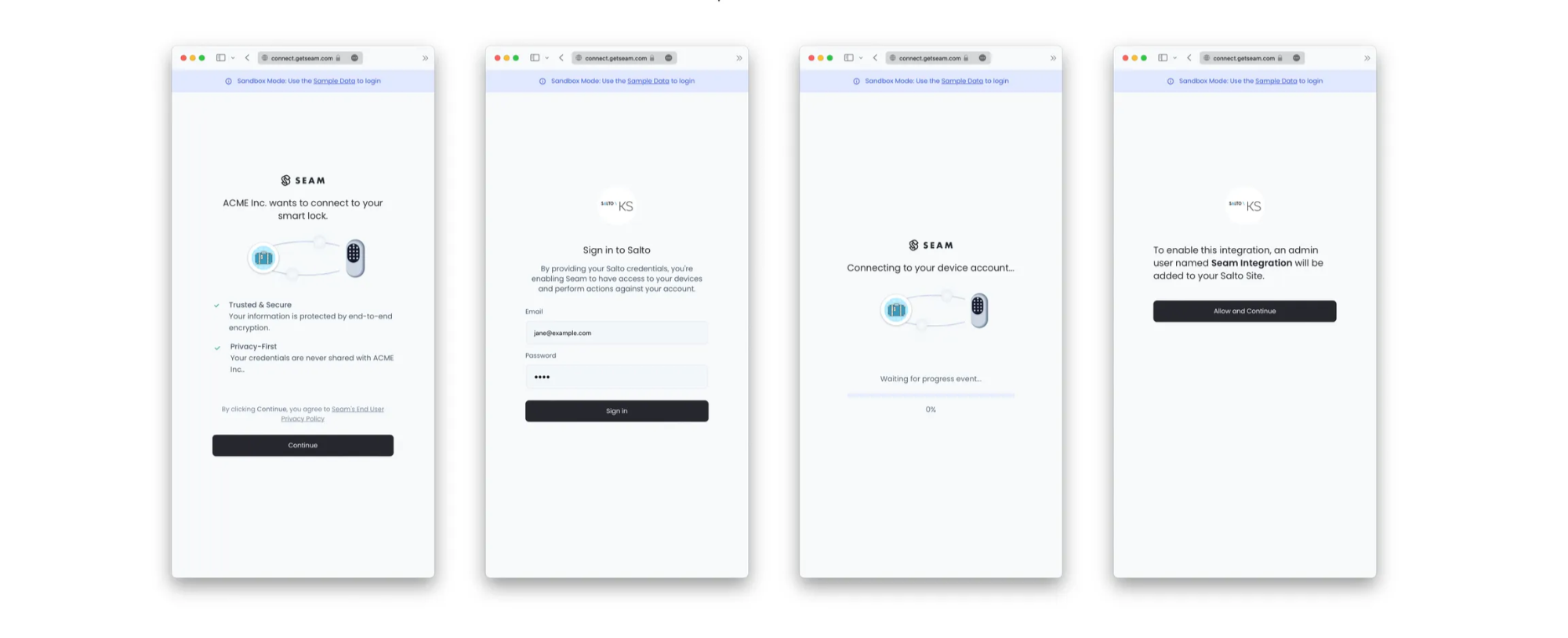 Example: Connect Webview for Salto systems