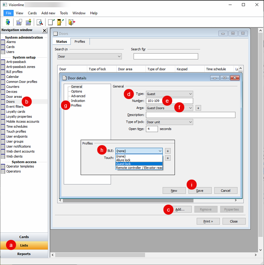 Create a set of guest room doors using the door area that you created.