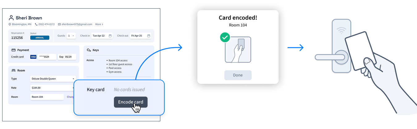 Use the Seam API to power your hotel PMS app's plastic card encoding feature for guests.