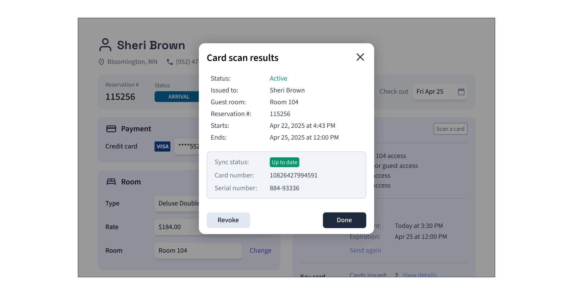 Use the Seam API to scan a plastic card to view its details.