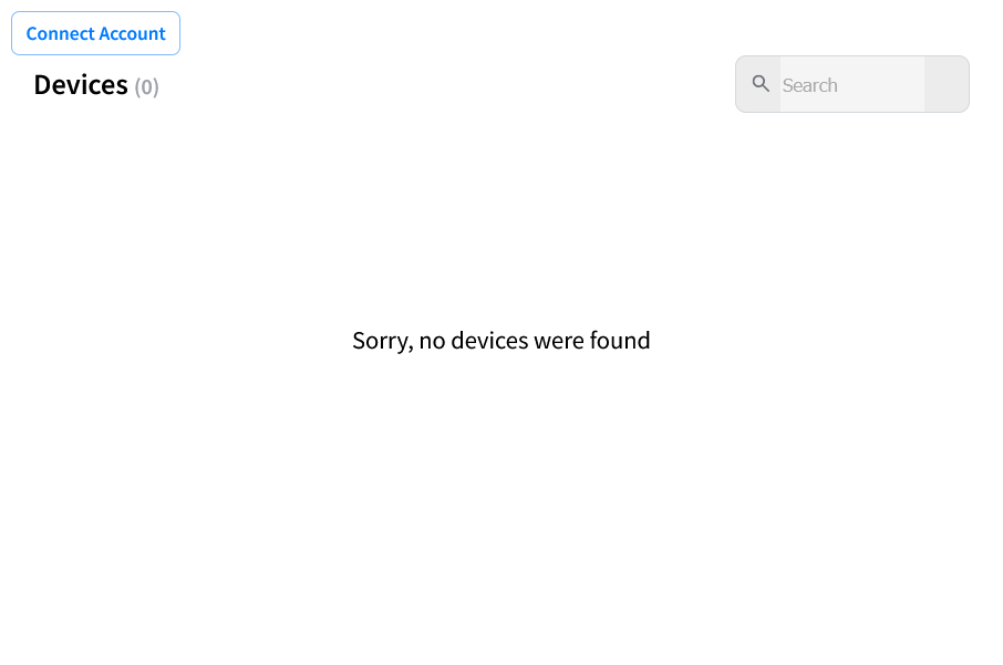 Empty device list