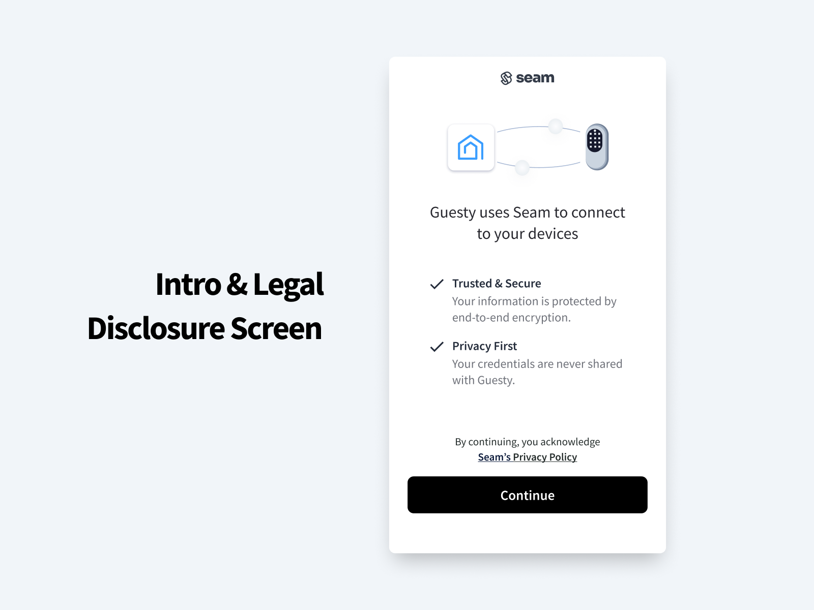 Connect Webview introduction page