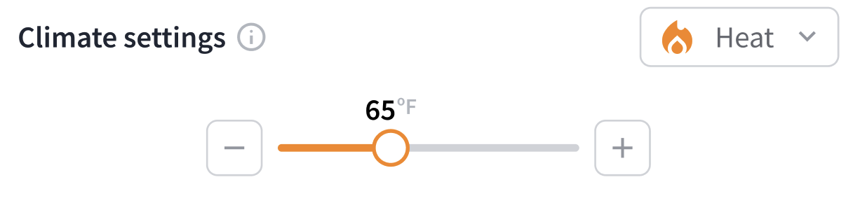 The heating set point is the target temperature that the thermostat turns on the furnace or heating system to reach.