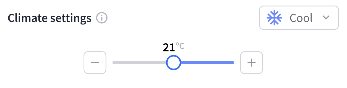 The cooling set point is the target temperature that the thermostat turns on the air conditioner or cooling system to reach.