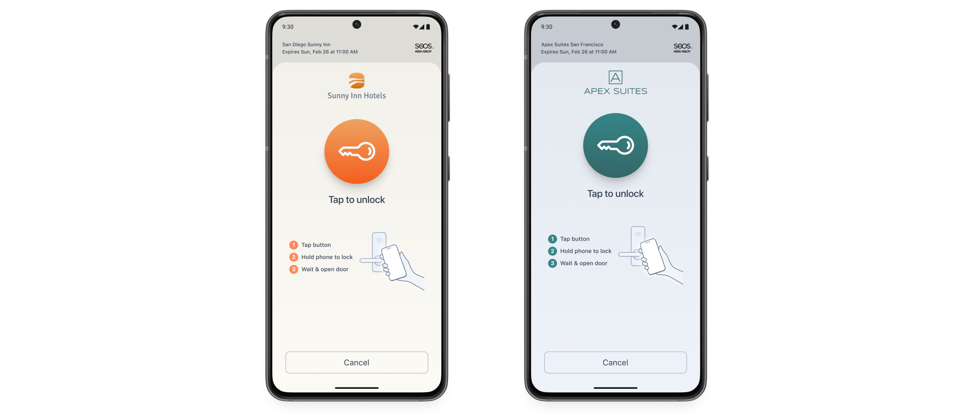 Use the Seam API and mobile SDK to power your hotel PMS app's mobile key feature for guests.