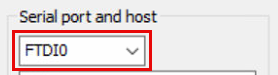 Select the port.