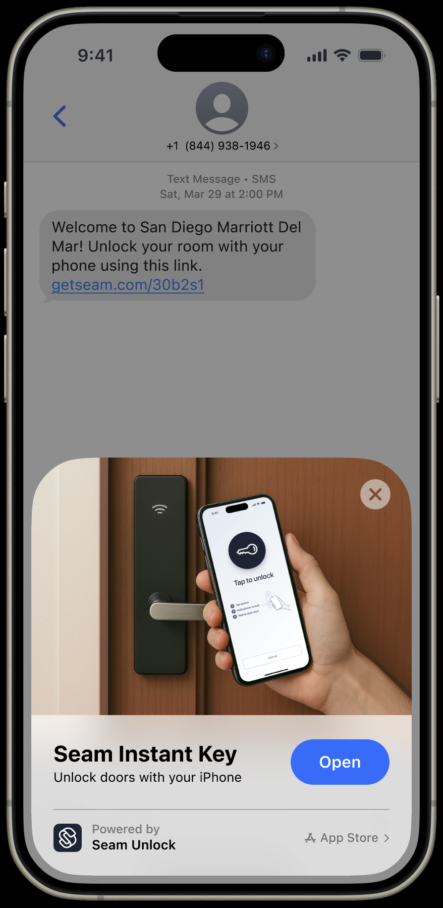 Launch an App Clip from a text message.